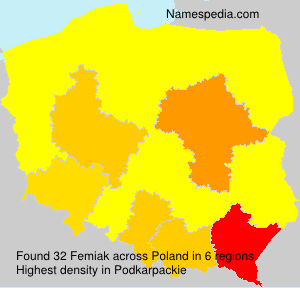 Surname Femiak in Poland Surname Femiak in Poland