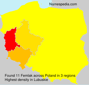 Surname Femlak in Poland Surname Femlak in Poland