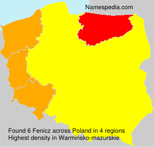Surname Fenicz in Poland Surname Fenicz in Poland