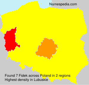 Surname Fidek in Poland Surname Fidek in Poland