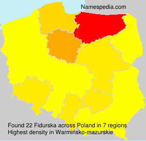 Surname Fidurska in Poland Surname Fidurska in Poland