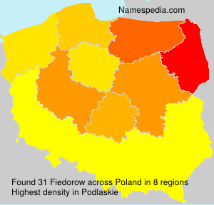 Surname Fiedorow in Poland Surname Fiedorow in Poland