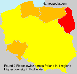 Surname Fiedosiewicz in Poland Surname Fiedosiewicz in Poland