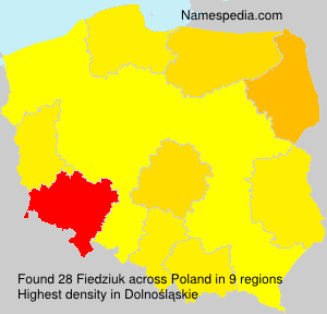 Surname Fiedziuk in Poland Surname Fiedziuk in Poland