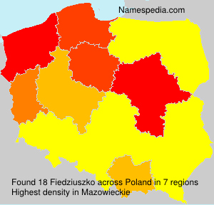 Surname Fiedziuszko in Poland Surname Fiedziuszko in Poland