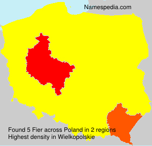 Surname Fier in Poland Surname Fier in Poland