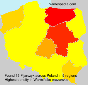 Surname Fijarczyk in Poland Surname Fijarczyk in Poland