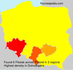 Surname Fiksiak in Poland Surname Fiksiak in Poland