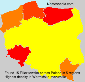 Surname Filiczkowska in Poland Surname Filiczkowska in Poland