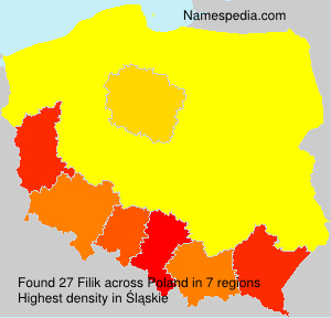 Surname Filik in Poland Surname Filik in Poland