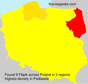 Surname Filipik in Poland Surname Filipik in Poland