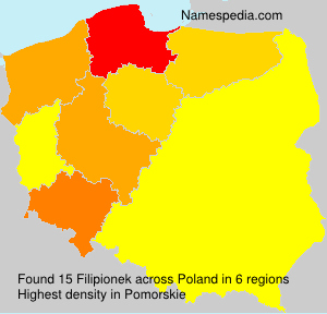 Surname Filipionek in Poland Surname Filipionek in Poland