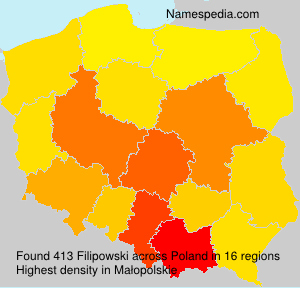 Surname Filipowski in Poland Surname Filipowski in Poland