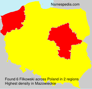 Surname Filkowski in Poland Surname Filkowski in Poland