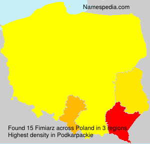 Surname Fimiarz in Poland Surname Fimiarz in Poland