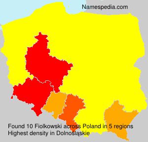 Surname Fiolkowski in Poland Surname Fiolkowski in Poland