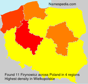 Surname Firynowicz in Poland Surname Firynowicz in Poland