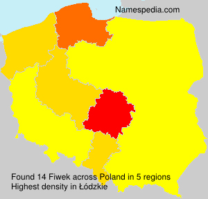 Surname Fiwek in Poland Surname Fiwek in Poland