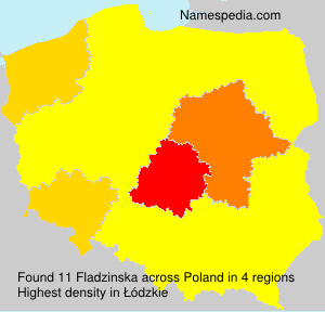 Surname Fladzinska in Poland Surname Fladzinska in Poland
