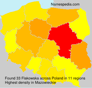 Surname Flakowska in Poland Surname Flakowska in Poland
