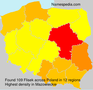 Surname Flisek in Poland Surname Flisek in Poland