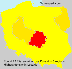 Surname Fliszewski in Poland Surname Fliszewski in Poland