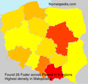 Surname Foder in Poland Surname Foder in Poland