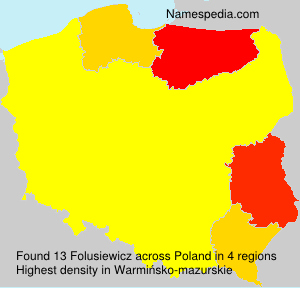 Surname Folusiewicz in Poland Surname Folusiewicz in Poland