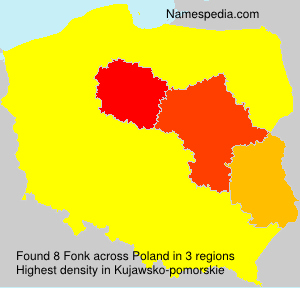 Surname Fonk in Poland Surname Fonk in Poland