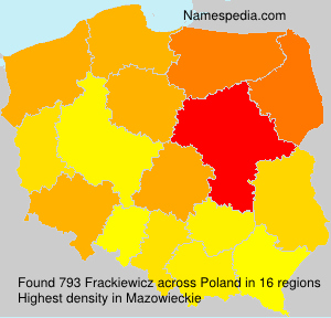 Surname Frackiewicz in Poland Surname Frackiewicz in Poland