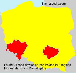 Surname Francikiewicz in Poland Surname Francikiewicz in Poland