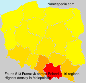 Surname Franczyk in Poland Surname Franczyk in Poland