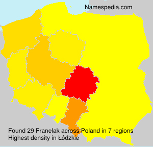 Surname Franelak in Poland Surname Franelak in Poland