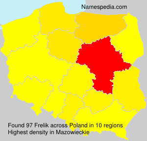 Surname Frelik in Poland Surname Frelik in Poland