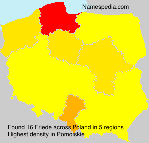 Surname Friede in Poland Surname Friede in Poland