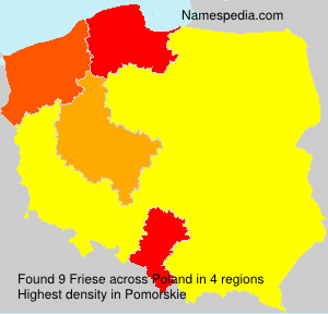 Surname Friese in Poland