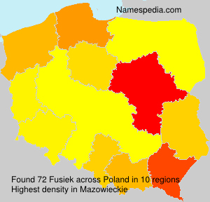 Surname Fusiek in Poland Surname Fusiek in Poland