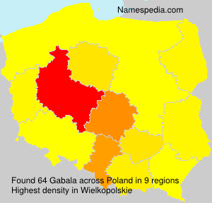 Surname Gabala in Poland Surname Gabala in Poland