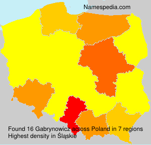 Surname Gabrynowicz in Poland Surname Gabrynowicz in Poland