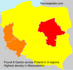 Surname Gacke in Poland Surname Gacke in Poland
