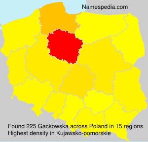 Surname Gackowska in Poland Surname Gackowska in Poland