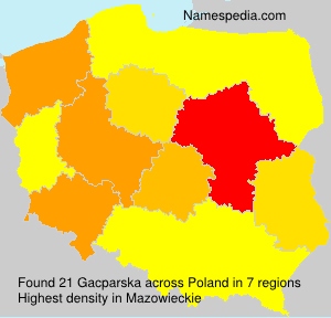 Surname Gacparska in Poland Surname Gacparska in Poland