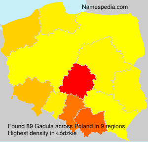 Surname Gadula in Poland Surname Gadula in Poland