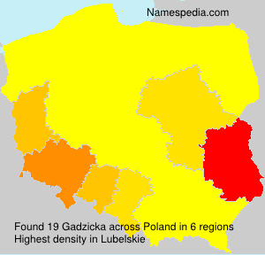 Surname Gadzicka in Poland Surname Gadzicka in Poland