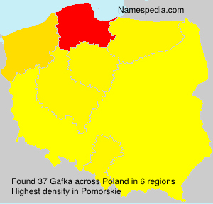 Surname Gafka in Poland Surname Gafka in Poland