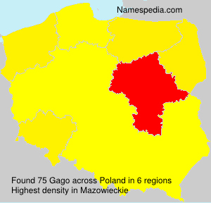 Surname Gago in Poland Surname Gago in Poland