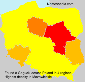 Surname Gagucki in Poland Surname Gagucki in Poland