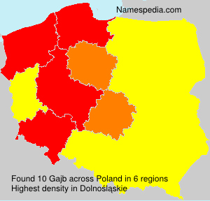 Surname Gajb in Poland Surname Gajb in Poland