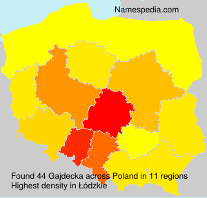 Surname Gajdecka in Poland Surname Gajdecka in Poland