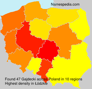 Surname Gajdecki in Poland Surname Gajdecki in Poland